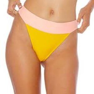 NWT ELLEJAY / REVOLVE Ruby Swim Bottoms in Lemon - Large